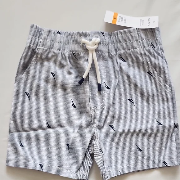 Nautica Baby Pink Tee and Striped Shorts Set - Picture 8 of 11